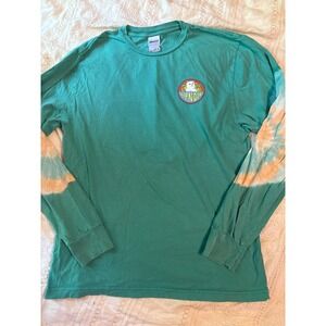Rip n Dip Longsleeve Green Dip Dye Women's Cat Middle Finger Tee,‎ Medium